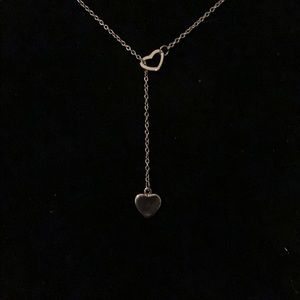 Dainty hearts lariat style necklace